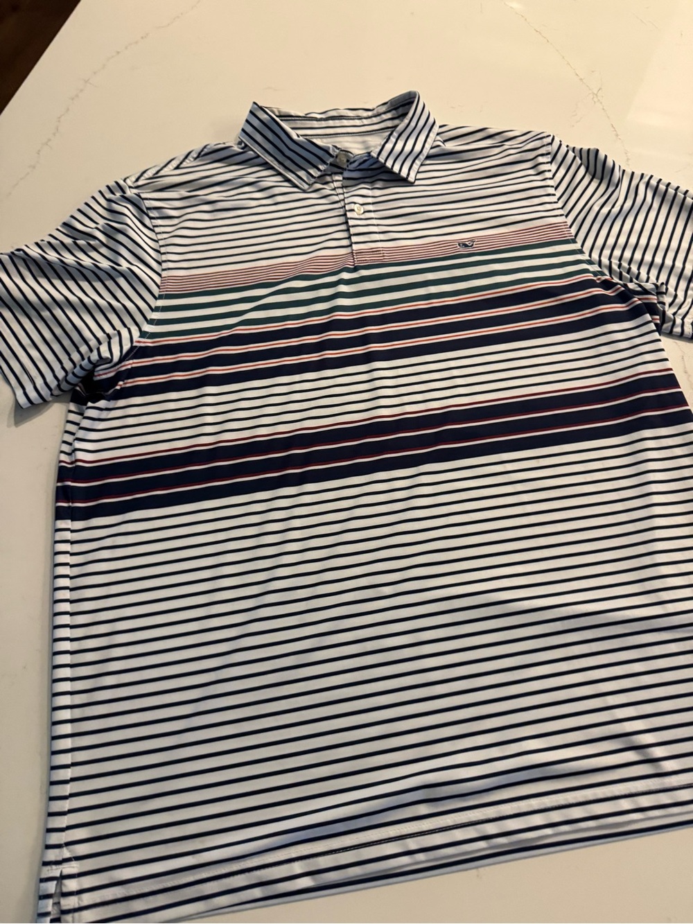Vineyard Vines Striped Short-Sleeve Performance Polo Shirt